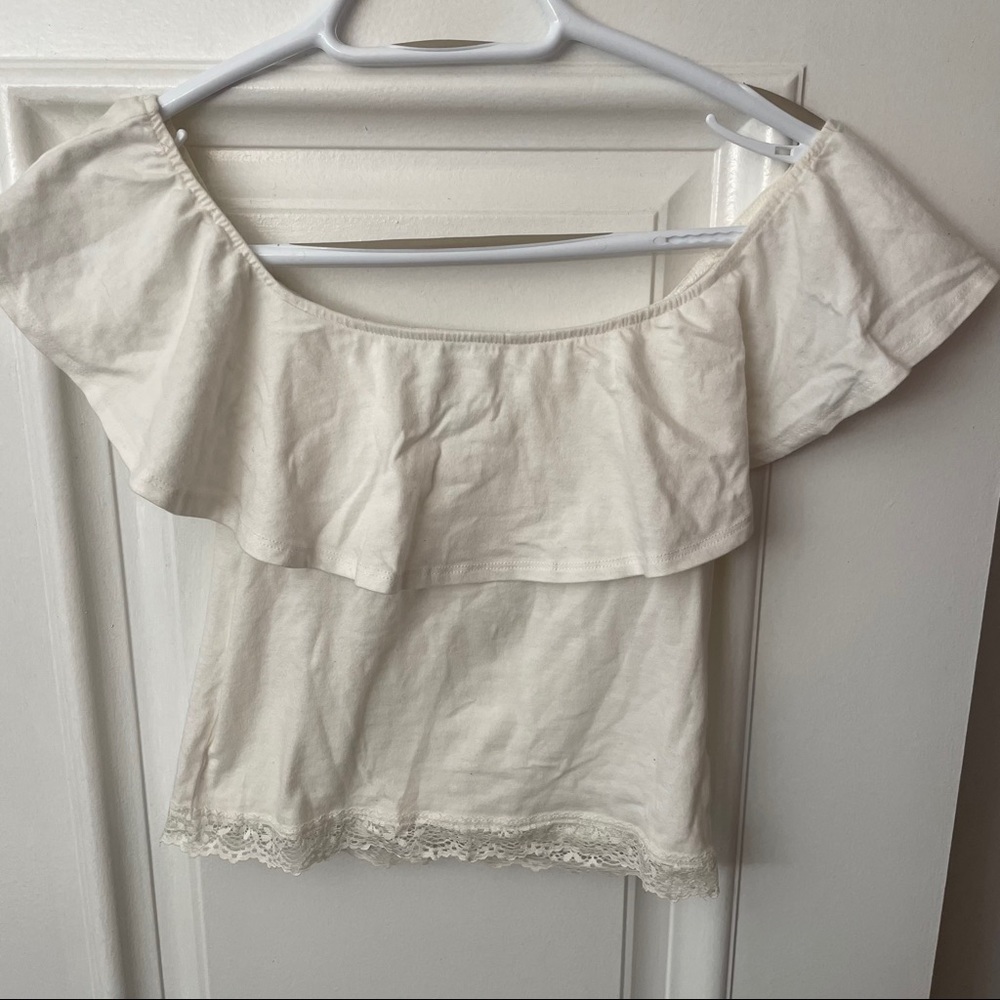 White off the shoulder top